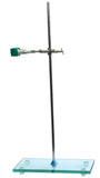 Großer Laborstativ-SET mit Hartglasplatte Höhe 66cm, Platte 30x15cm