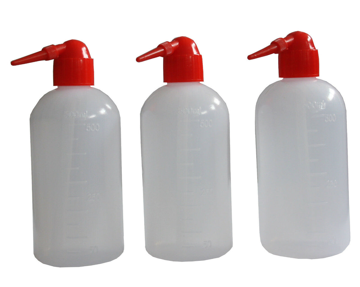 8x 170 Ml Kunststoff-Quetschflaschen Mit Roten Spitzenkappen – Für Acrylfarbe, Kleber, Bastelbedarf