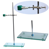 Großer Laborstativ-SET mit Hartglasplatte Höhe 66cm, Platte 30x15cm