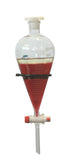 Scheidetrichter aus Glas mit PTFE-Hahn, Volumen: 125ml, 250ml, 500ml oder 1000ml