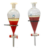 Scheidetrichter aus Glas mit PTFE-Hahn, Volumen: 125ml, 250ml, 500ml oder 1000ml