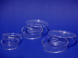 Petrischale aus Glas (Schale + Deckel), Ø60mm, Ø75mm, Ø90mm, Ø120mm oder Ø150mm