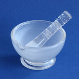 Mörser mit Pistille aus Glas für Laboratorien und Apotheke, Ø60mm , Ø75mm oder Ø120mm