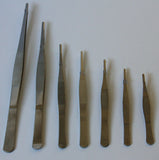 Pinzette für Labor, aus rostfreier Stahl, Längen 12,5, 14, 16, 18, 20, 25, 30cm