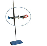 Laborstativ SET für Chemielabor /Stativplatte mit Stab und Klemme mit Muffe/
