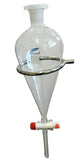 Scheidetrichter aus Glas mit PTFE-Hahn, Volumen: 125ml, 250ml, 500ml oder 1000ml