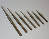 Pinzette für Labor, aus rostfreier Stahl, Längen 12,5, 14, 16, 18, 20, 25, 30cm
