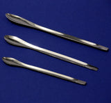 3 Stück Set kleine Wiegelöffel für das Labor, Löffelspatel L 105mm, 124mm, 140mm