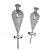 Scheidetrichter aus Glas mit PTFE-Hahn, Volumen: 125ml, 250ml, 500ml oder 1000ml