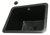 Labor PP Spülbecken 555x455x310mm optional inklusive Siphon und Überlaufgarnitur