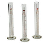 3-er Set Glaszylinder 25ml für Labor