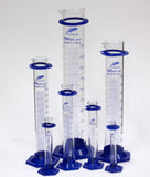Messzylinder aus Boro 3.3 Glas mit Blau Basis 10/ 25/ 50/ 100/ 250/ 500/ 1000ml