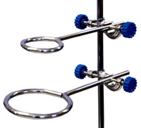 Stativringe mit Muffe Set (2x Muffe, 1x60mm und 1x100mm Stativring) verchromt