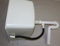 Labor PP Spülbecken 555x455x310mm optional inklusive Siphon und Überlaufgarnitur