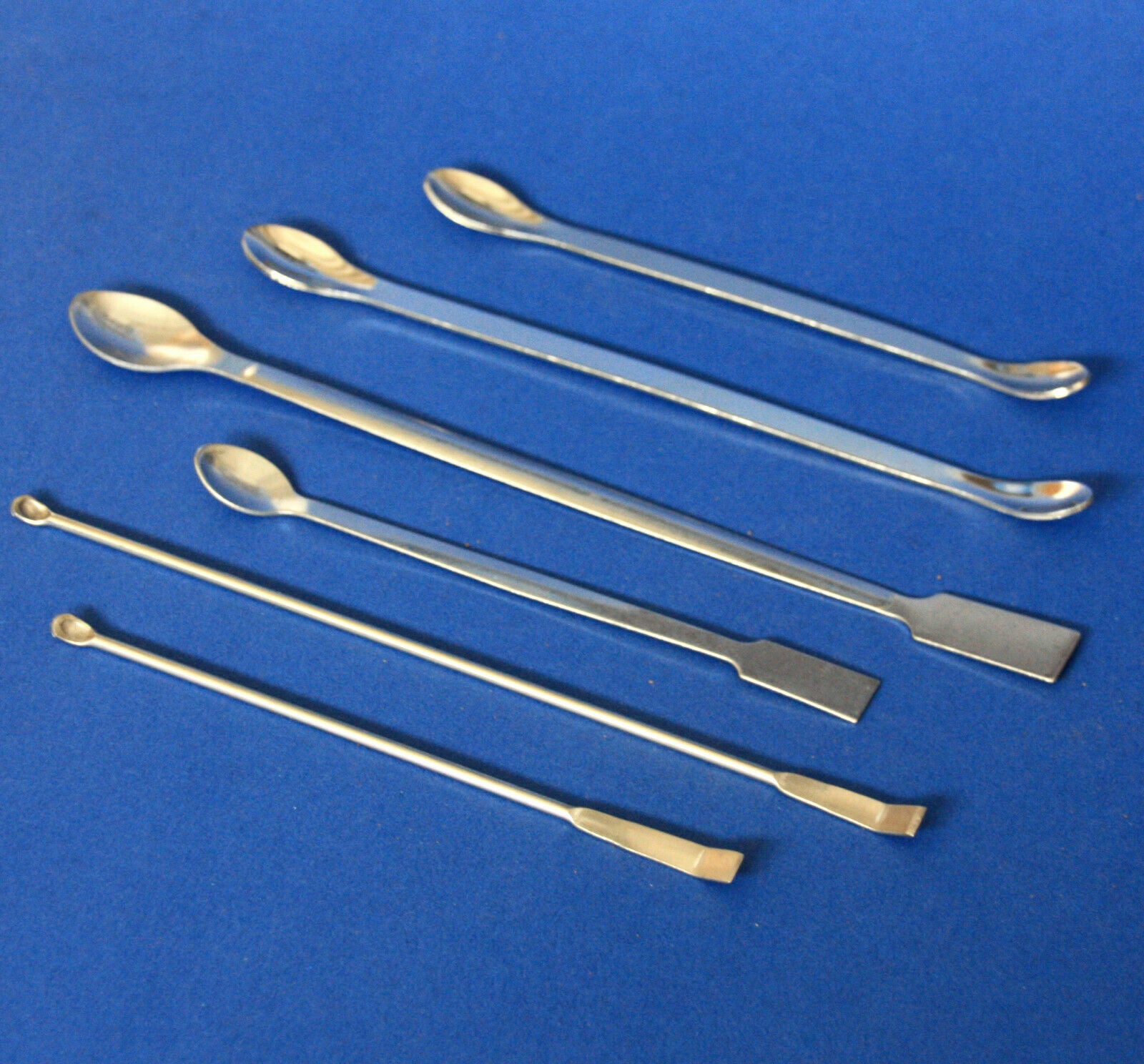 Labor-Mikro-Probenlöffel Aus Edelstahl – 2-in-1 Mit Spatel, 150 Mm, 2 Stück