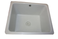 Labor PP Spülbecken 555x455x310mm optional inklusive Siphon und Überlaufgarnitur