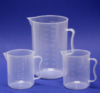 Meßbecher aus PP mit Skala-Ausguss-Henkel, Volumen 500ml, 1000ml oder 2000ml